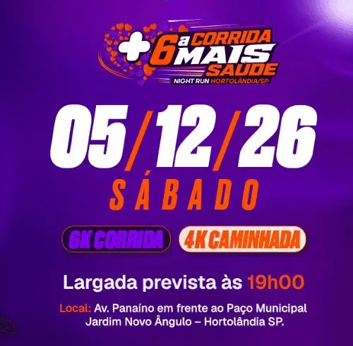 6º CORRIDA MAIS SAÚDE NIGHT RUN HOTOLÂNDIA 2026 logo