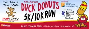 6th ANNUAL DUCK DONUT 5K/10K and NEW 2K Pup Strut logo