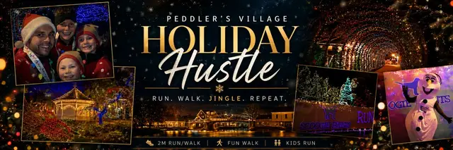 6th Annual Peddler’s Village Holiday Hustle! 1 & 2-Mile Run/Jog or Walk! logo