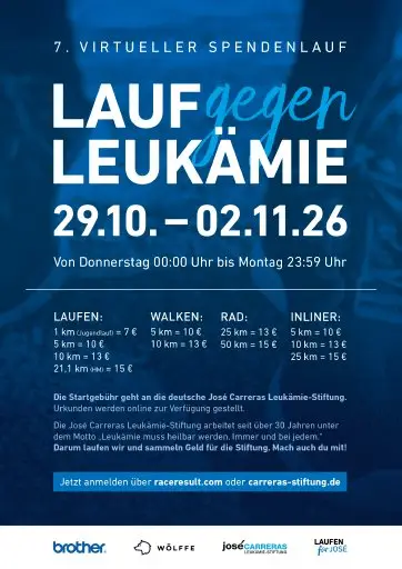 7. virtueller Spendenlauf gegen Leukämie logo