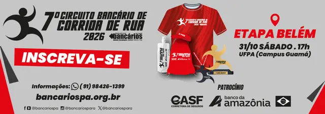 7º CIRCUITO BANCÁRIO DE CORRIDA DE RUA 2026 logo