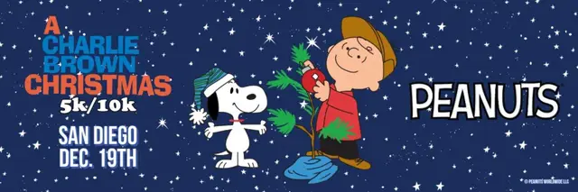 ‘A CHARLIE BROWN CHRISTMAS 5K/10K’ (San Diego, CA) logo