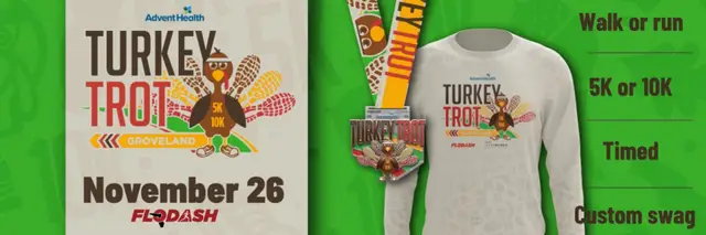AdventHealth Groveland Turkey Trot 5K & 10K presented by LiveTrends Design Group logo
