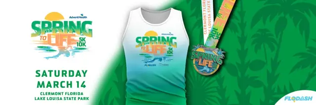 AdventHealth Spring to Life 5k & 10k presented by LiveTrends Design Group logo