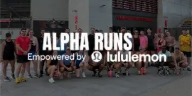 ALPHA RUNS empowered by LULULEMON 2026 logo