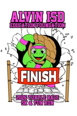 Alvin ISD Education Foundation Turtle Race 5K & Kids 1K Family Fun Run logo