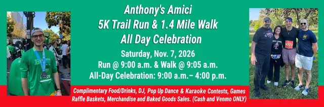 Anthony’s Amici 5K Trail Run and 1.4 Mile Walk logo