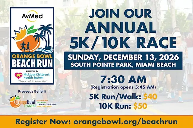 AvMed Orange Bowl Beach Run logo
