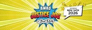 AWKO Justice Jog 5K / Kids Fun Run logo