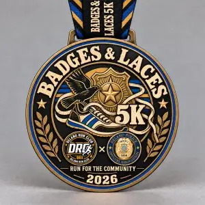Badges and Laces 5k logo