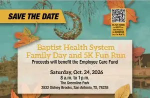 Baptist Health System Family Day and 5K Fun Run logo
