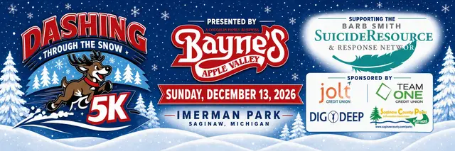 Bayne's Apple Valley Dashing Through The Snow 5K Trail Run logo