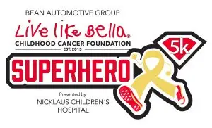 Live Like Bella Superhero 5k presented by Nicklaus Children's Hospital logo