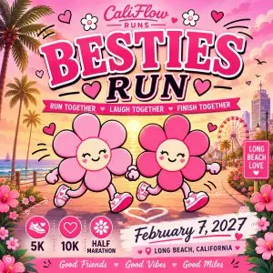 Besties Run 5K. 10K. Half Marathon , & Kids Dash logo