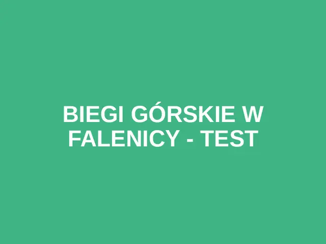 Biegi górskie w Falenicy - test logo