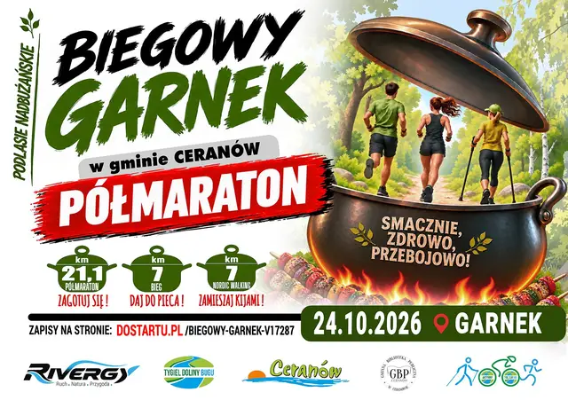 Biegowy GARNEK - Półmaraton w gminie Ceranów (Bieg 7 km • Nordic Walking 7 km) logo