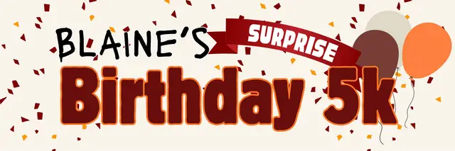 Blaine's Birthday 5K logo