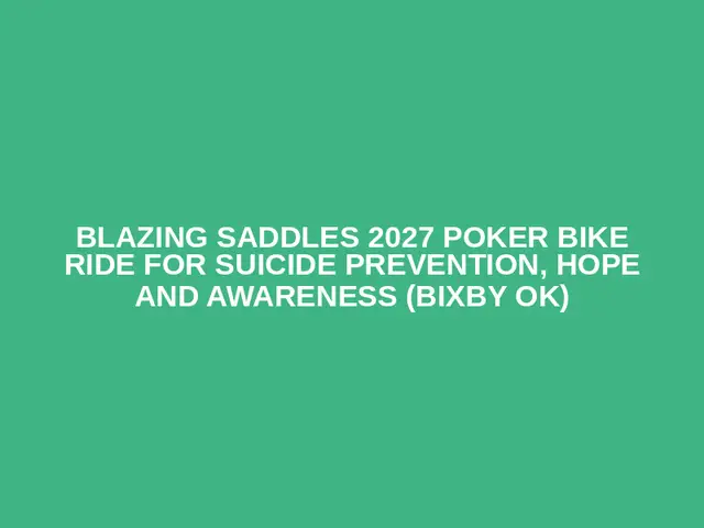 Blazing Saddles 2027 Poker Bike Ride for Suicide Prevention, Hope and Awareness (Bixby OK) logo