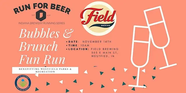 Bubbles & Brunch 5K FUN RUN | 2026 Indiana Brewery Running Series logo