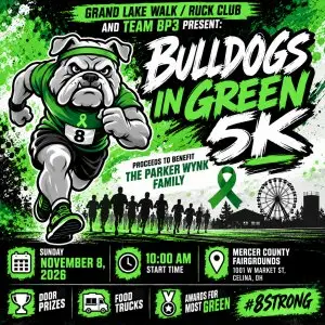 Bulldogs In Green 5k for Parker logo