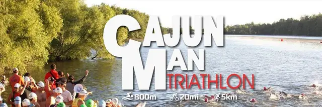 CajunMan Triathlon, Duathlon, Aquabike, Aquathlon & 5k Run logo