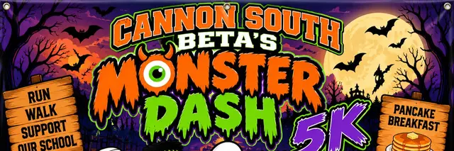 Cannon South Elementary Beta Club's Monster Dash 5K logo