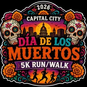 Capital City Dia de Los Muertos 5k Run/Walk/Roll logo