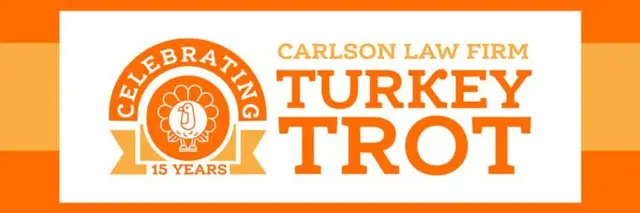 Carlson Law Firm's Thanksgiving Day Turkey Trot logo