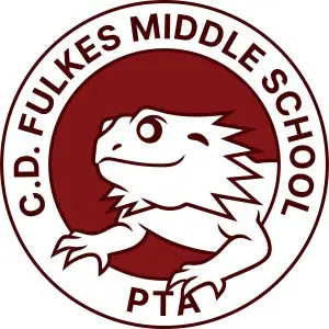 C.D. Fulkes PTA Heart of Round Rock Run logo