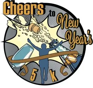 Cheers to New Year's Virtual 5K logo