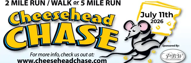 Cheesehead Chase - 2 Mile Run/Walk - 5 Mile Run logo