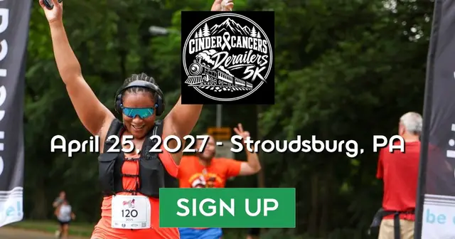 Cinder Cancer Derailers 5K 2027 logo