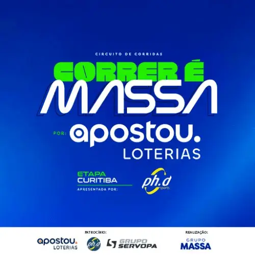 CIRCUITO DE CORRIDAS - CORRER É MASSA APOSTOU LOTERIAS - ETAPA CURITIBA logo