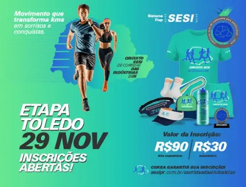 CIRCUITO SESI DE CORRIDAS DAS INDÚSTRIAS - ETAPA TOLEDO logo