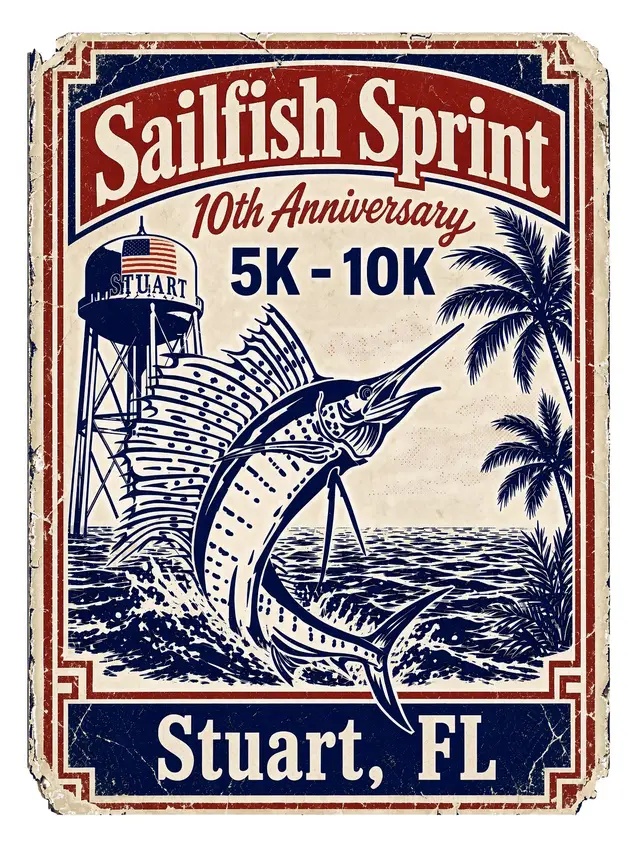 City of Stuart Sailfish Sprint 2027 logo