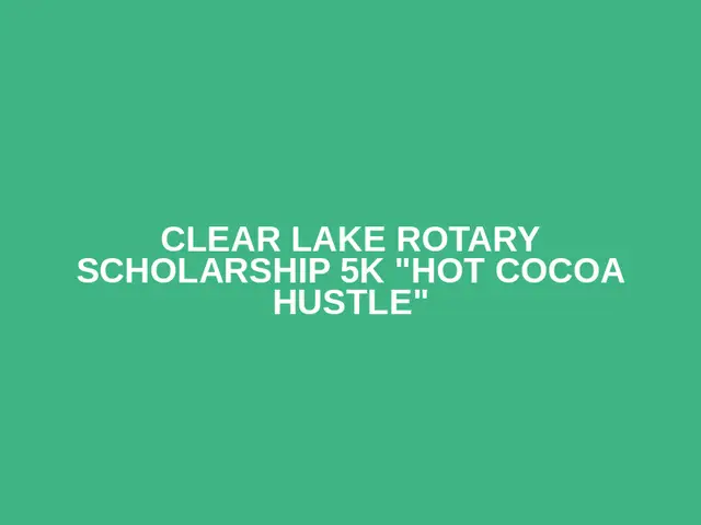 Clear Lake Rotary Scholarship 5K "Hot Cocoa Hustle" logo