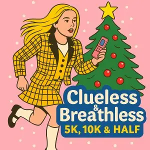 Clueless & Breathless 5K, 10K & Half logo