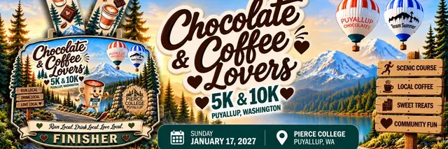 Coffee Lovers and Chocolate Lovers 5K & 10K logo