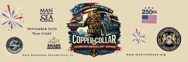 Copper Collar 5K, presented by the Man in the Sea Museum logo
