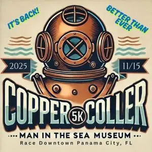 Copper Collar 5K, presented by the Man in the Sea Museum logo