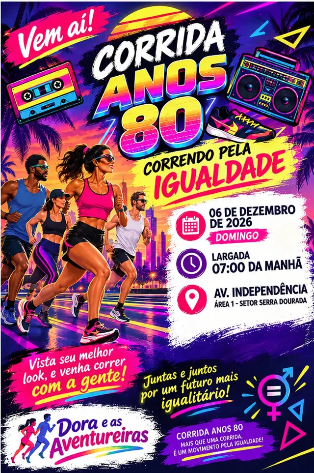 CORRIDA ANOS 80 - CORRENDO PELA IGUALDADE logo