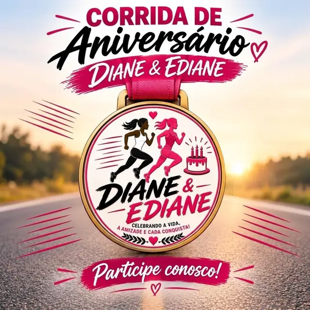 Corrida de aniversário logo