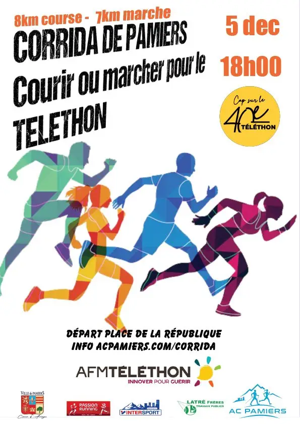 CORRIDA DE PAMIERS : COURIR OU MARCHE POUR LE TÉLÉTHON logo