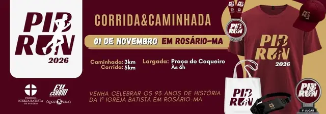 CORRIDA E CAMINHADA PIB RUN 2026  - ROSÁRIO/MA logo