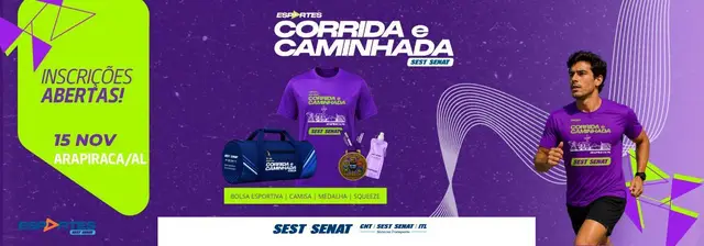 CORRIDA E CAMINHADA SEST SENAT ARAPIRACA/AL logo