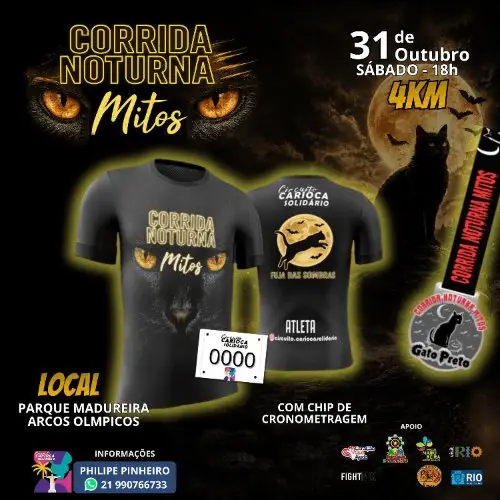CORRIDA NOTURNA MITOS - GATO PRETO logo
