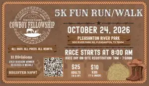 Cowboy Fellowship 5K Fun Run logo
