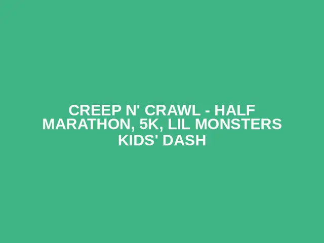 Creep N' Crawl - Half Marathon, 5K, Lil Monsters Kids' Dash logo