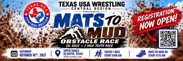 CTX Wrestling Presents: Mats to Mud Obstacle 5K + Youth 1 Mile logo