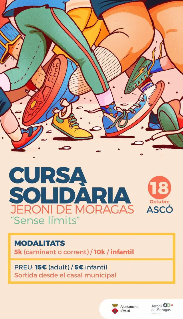 CURSA I CAMINADA SOLIDÀRIA ASCÓ 2026 logo